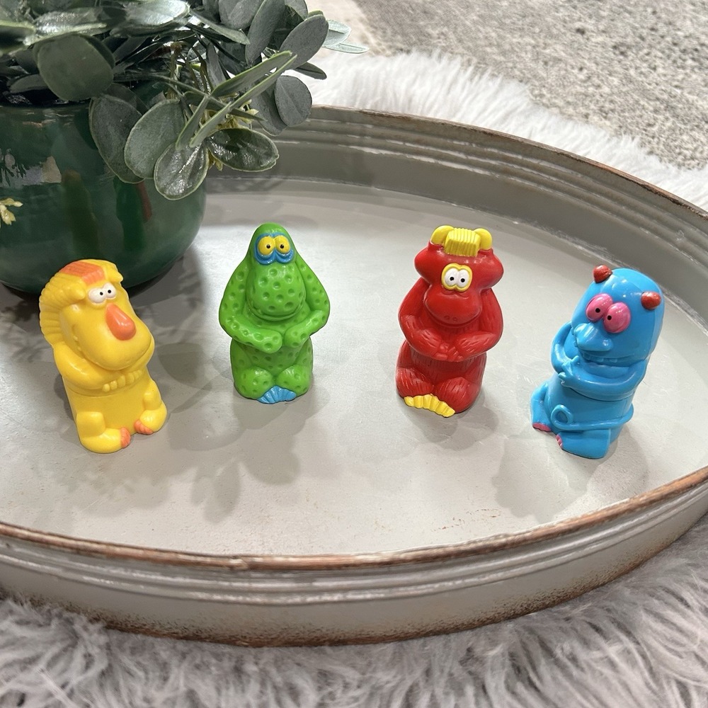Burger King VTG 1991 Freaky Fellas Funsters Lifesavers Kids Meal Toys SET OF 4
